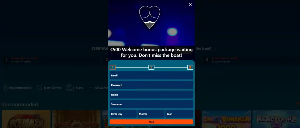 bof casino register